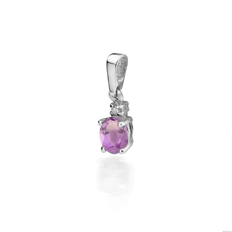 Zawieszka Z0001 Ametyst 0,40ct białe złoto