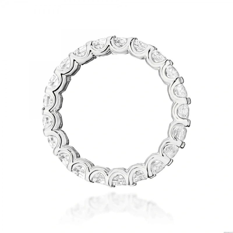 Pierścionek W0515 z diamentami białe złoto