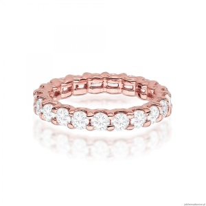 Pierścionek W0515 z diamentami różowe złoto