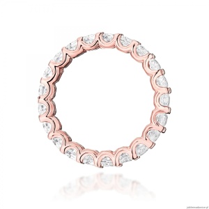 Pierścionek W0515 z diamentami różowe złoto