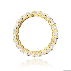 Pierścionek W0515 z diamentami żółte złoto