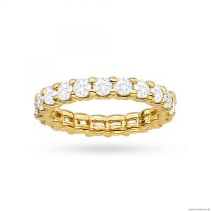 Pierścionek W0515 z diamentami żółte złoto
