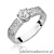 Pierścionek W075 Biały Szafir 0,60ct białe złoto