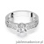 Pierścionek W075 Biały Szafir 0,60ct białe złoto