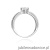 Pierścionek W075 Biały Szafir 0,60ct białe złoto
