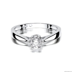 Pierścionek W429 Diament Laboratoryjny 0,20ct białe złoto