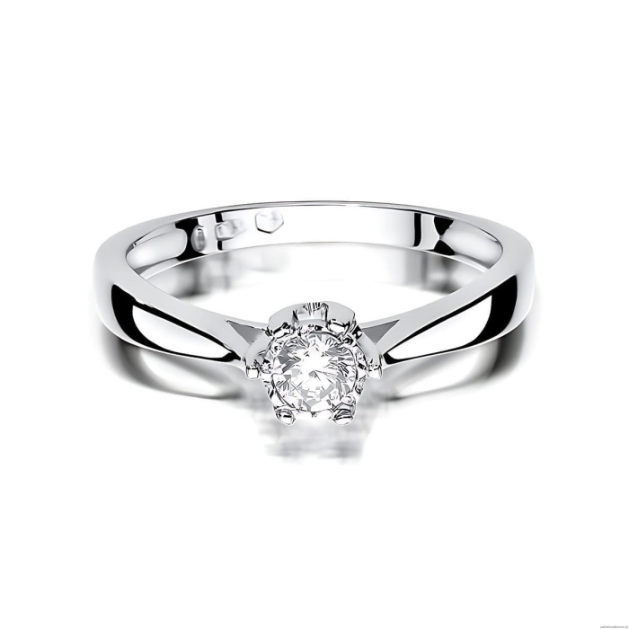 Pierścionek W429 Diament Laboratoryjny 0,20ct białe złoto
