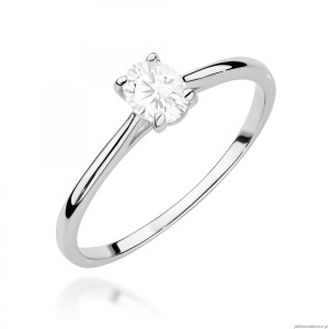 Pierścionek W0581 Diament 0,30ct białe złoto