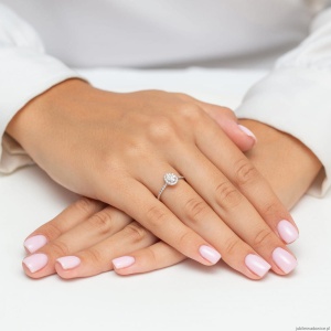 Pierścionek W0584 Diament 0,30ct białe złoto