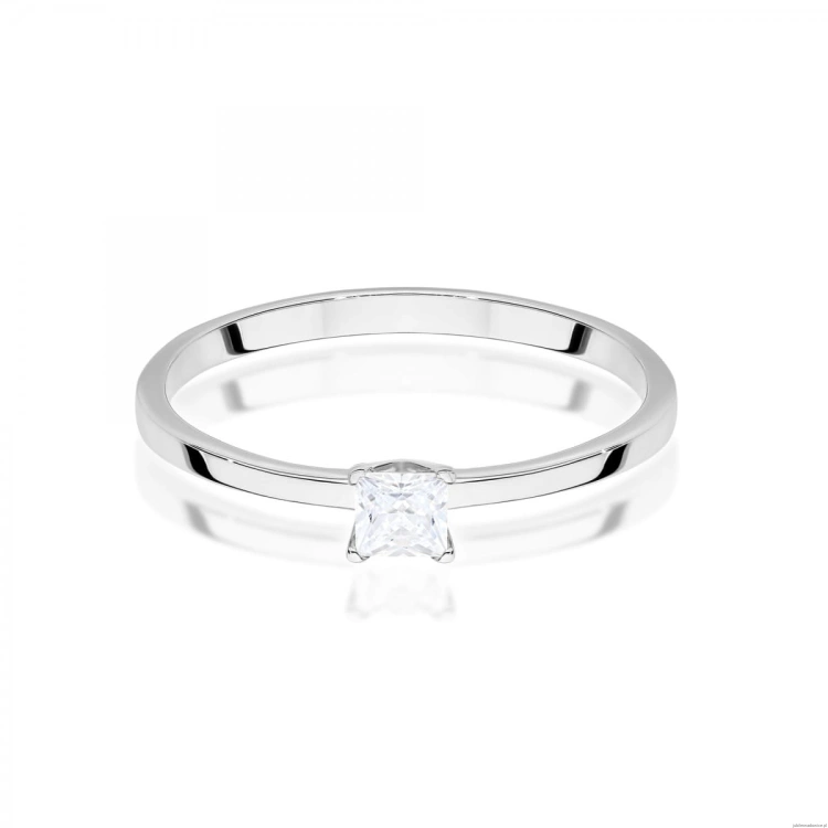Pierścionek W0586 Diament 0,15ct białe złoto