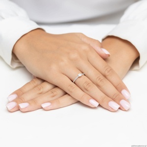 Pierścionek W0589 Diament 0,30ct białe złoto