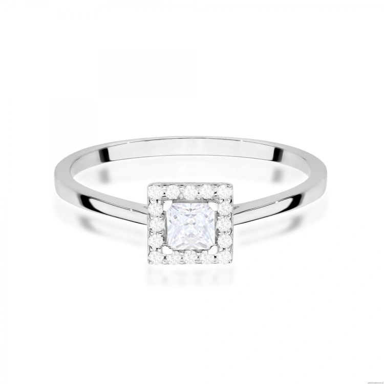 Pierścionek W0590 Diament 0,23ct białe złoto