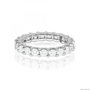 Pierścionek W0515 z diamentami laboratoryjnymi białe złoto