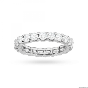 Pierścionek W0515 z diamentami laboratoryjnymi białe złoto