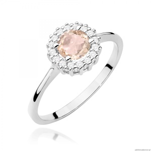 Pierścionek W0572 Morganit 0,40ct białe złoto