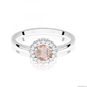Pierścionek W0572 Morganit 0,40ct białe złoto