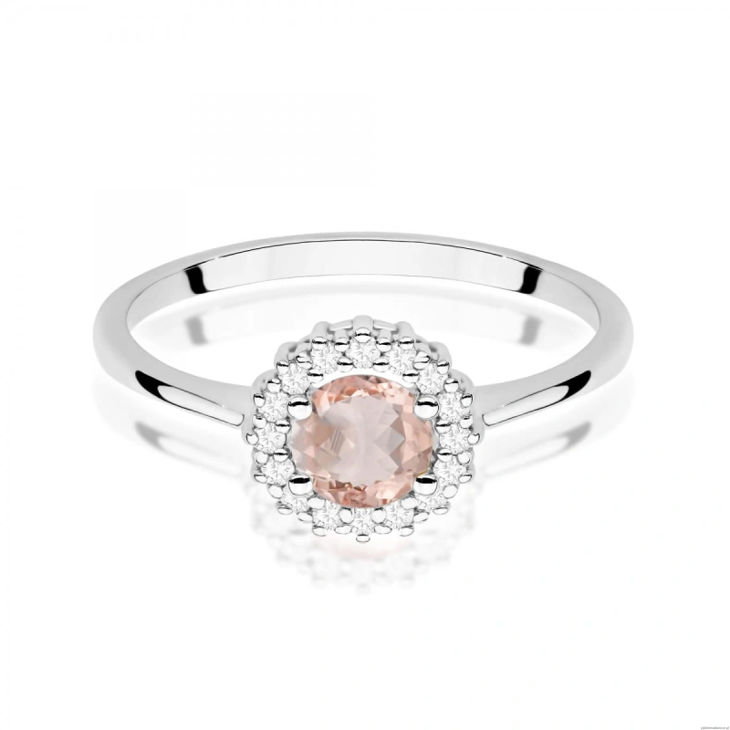 Pierścionek W0572 Morganit 0,40ct białe złoto