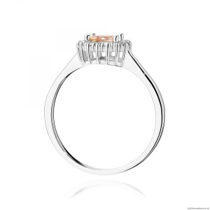 Pierścionek W0572 Morganit 0,40ct białe złoto