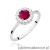 Pierścionek W0572 Rubin 0,60ct białe złoto
