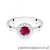 Pierścionek W0572 Rubin 0,60ct białe złoto