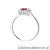 Pierścionek W0572 Rubin 0,60ct białe złoto