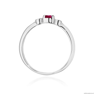 Pierścionek W0620 Rubin 0,15ct białe złoto