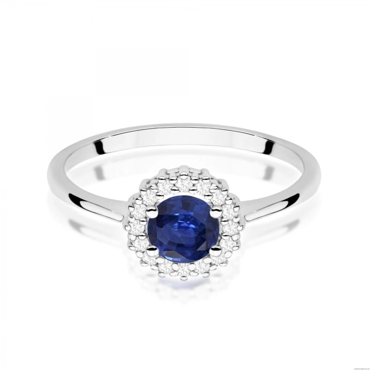 Pierścionek W0572 Szafir 0,50ct białe złoto