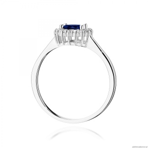 Pierścionek W0572 Szafir 0,50ct białe złoto