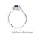 Pierścionek W0572 Szafir 0,50ct białe złoto