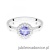 Pierścionek W0572 Tanzanit 0,50ct białe złoto