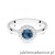 Pierścionek W0572 Topaz London Blue 0,50ct białe złoto