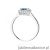 Pierścionek W0572 Topaz London Blue 0,50ct białe złoto