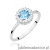 Pierścionek W0572 Topaz 0,50ct białe złoto