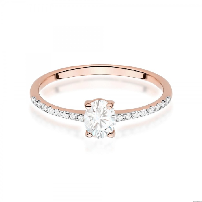 Pierścionek W0582 Diament 0,30ct różowe złoto