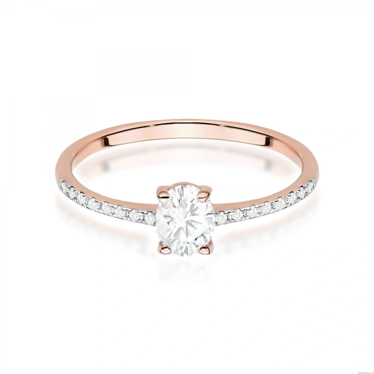 Pierścionek W0582 Diament 0,30ct różowe złoto