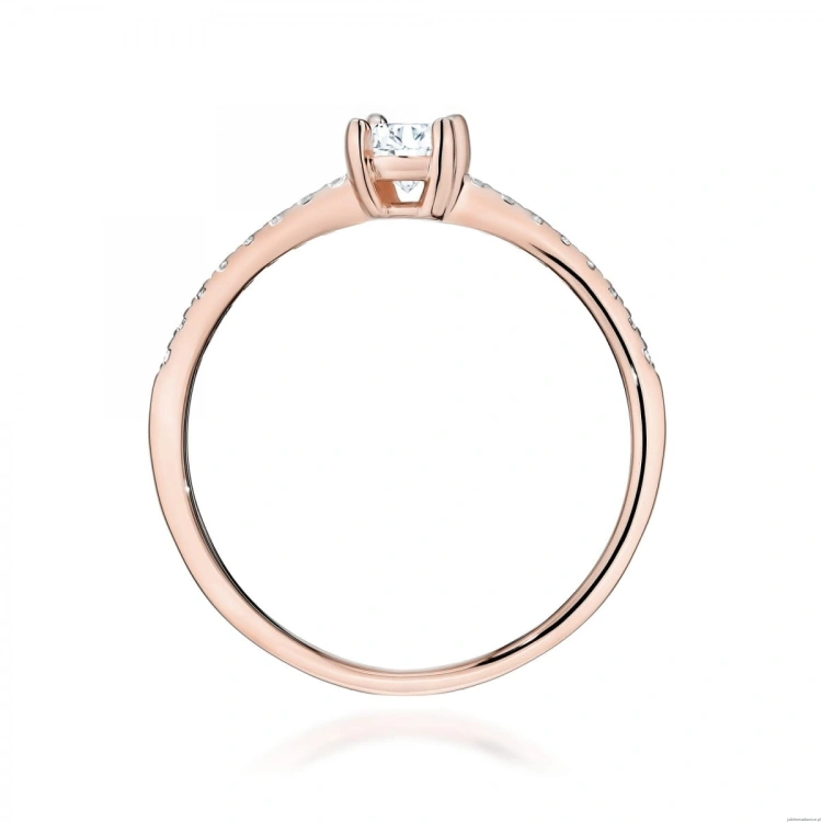 Pierścionek W0582 Diament 0,30ct różowe złoto