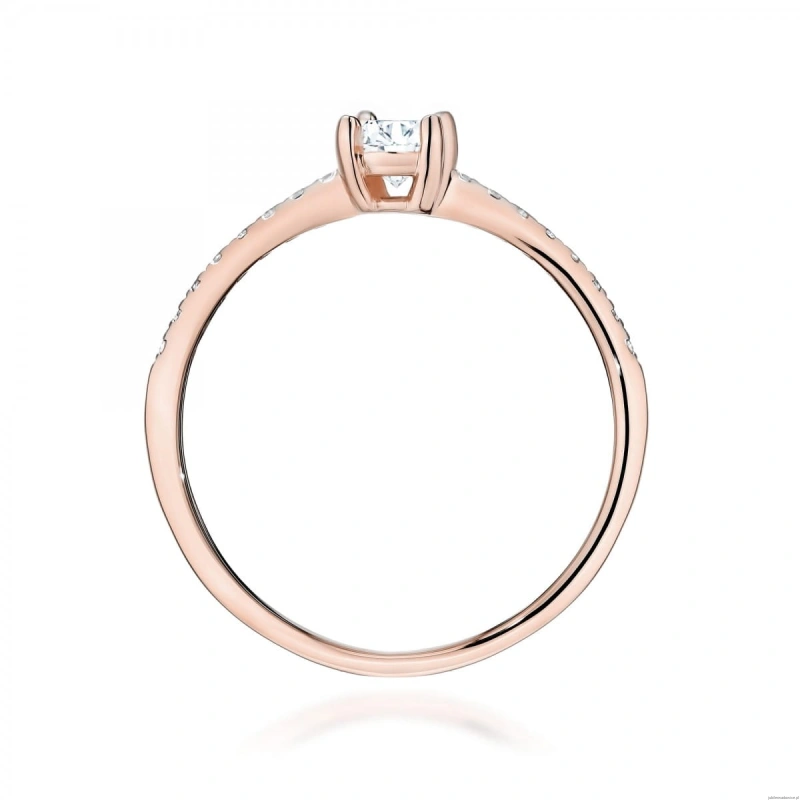 Pierścionek W0582 Diament 0,30ct różowe złoto
