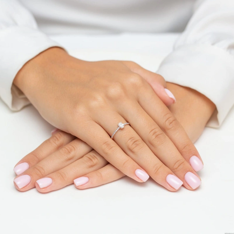 Pierścionek W0582 Diament 0,30ct różowe złoto