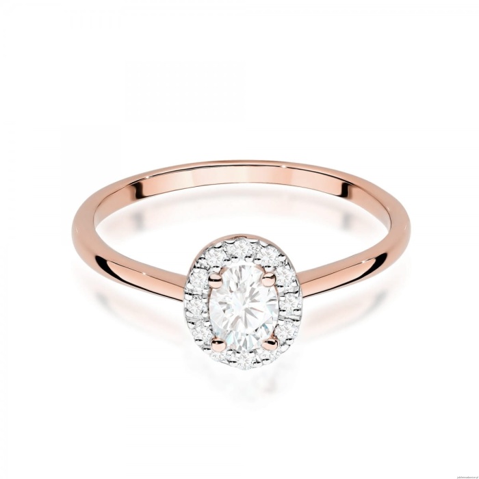Pierścionek W0583 Diament 0,30ct różowe złoto