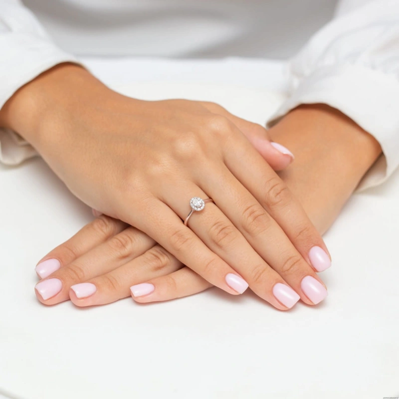 Pierścionek W0583 Diament 0,30ct różowe złoto