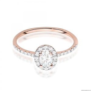 Pierścionek W0584 Diament 0,30ct różowe złoto