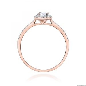 Pierścionek W0584 Diament 0,30ct różowe złoto