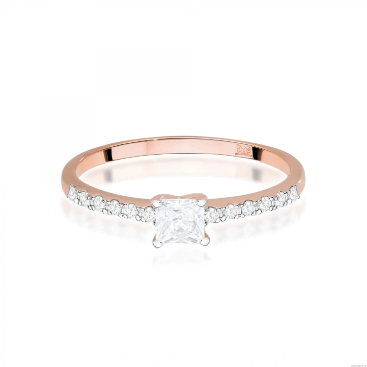 Pierścionek W0589 Diament 0,30ct różowe złoto