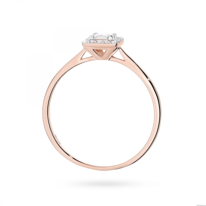 Pierścionek W0590 Diament 0,23ct różowe złoto