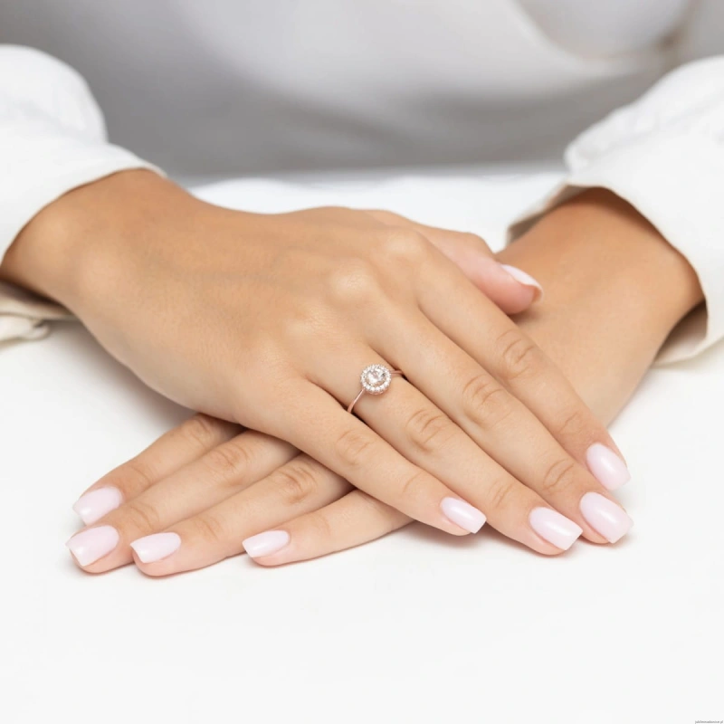 Pierścionek W0572 Morganit 0,40ct różowe złoto