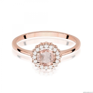 Pierścionek W0572 Morganit 0,40ct różowe złoto