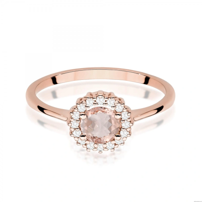 Pierścionek W0572 Morganit 0,40ct różowe złoto
