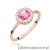 Pierścionek W0572 Różowy Topaz 0,60ct różowe złoto