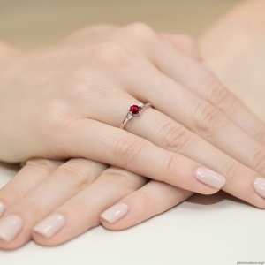 Pierścionek W346B Rubin 0,30ct różowe złoto