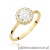 Pierścionek W0572 Biały Szafir 0,60ct żółte złoto
